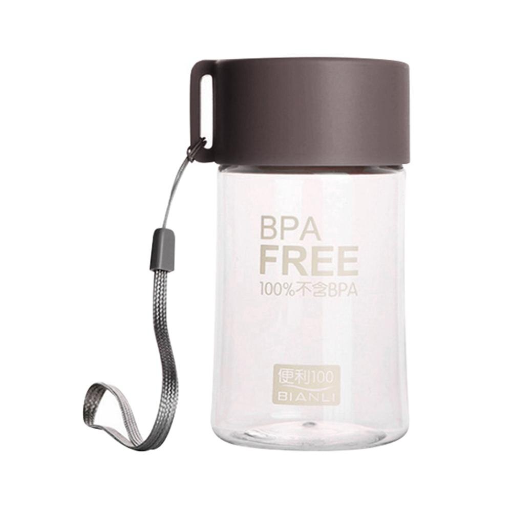 Einzigartige Mini Wasser Flasche Dicht Nette transparent Kleine Wasser Flasche Mit Seil Für Studenten: C