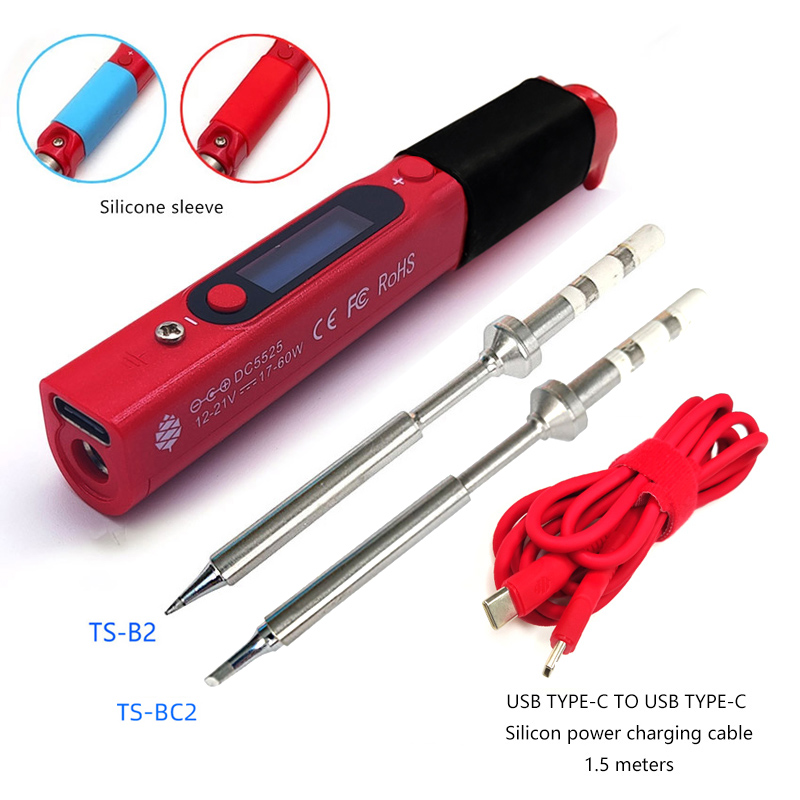 Pine64 Intelligent Portable Mini Smart Soldering Iron With Type-c to Usb C Silicon Power Charging Cable For Pinecil-bb2