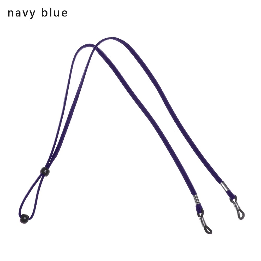 1 stk justerbar solbrille halssnor strop briller briller snor lanyard holder ruskind briller reb: Marine blå