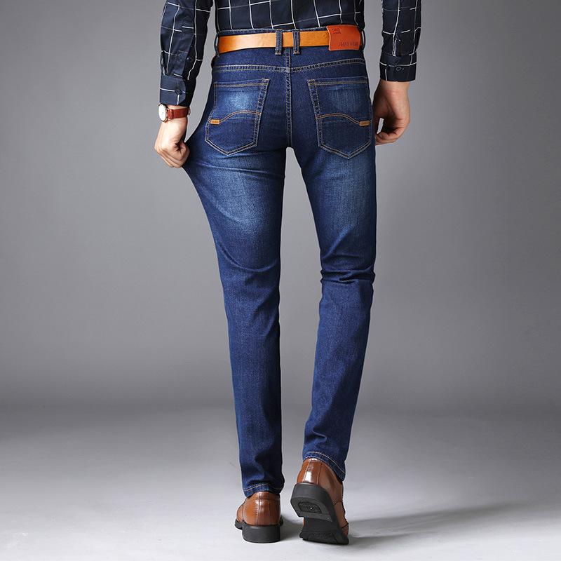 Herrejeans slim fit ripped jeans til mænd mærke tøj denim straight biker jeans plus størrelse