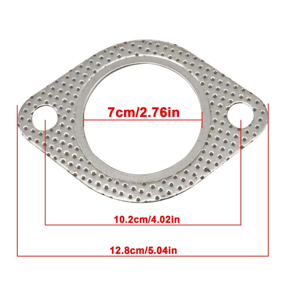 Exhaust Gasket - 10.8x6.3cm - Stainless Steel - High Temp Sealing Pad Replacement for Muffler: PURPLE