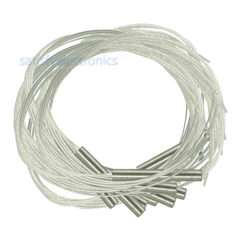 2pcs PT100 Platinum Resister Temperature Sensor Waterproof Temp Probe -20~450 Celsius Insulated Shielding Fiberglass 50CM