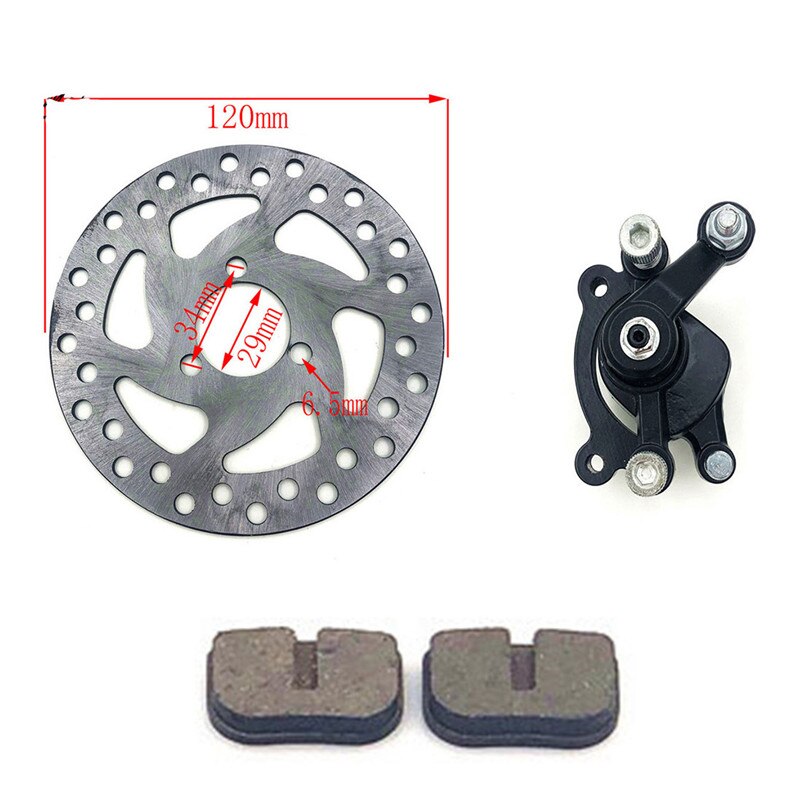 49CC Brake Disc Plate Gas Mini Dirt Bike Rear Disc Brake Caliper Kit 120mm and Friction Plate Rotors Electric Scooter ATV: Default Title