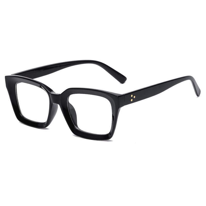 Ruobo Leesbril Voor Vrouwen Mannen Squre Frame Computer Anti Vermoeidheid Verziendheid Lenzenvloeistof Presbyopie Dioptrie + 100 + 150 + 200 + 250 + 300: Black / +250