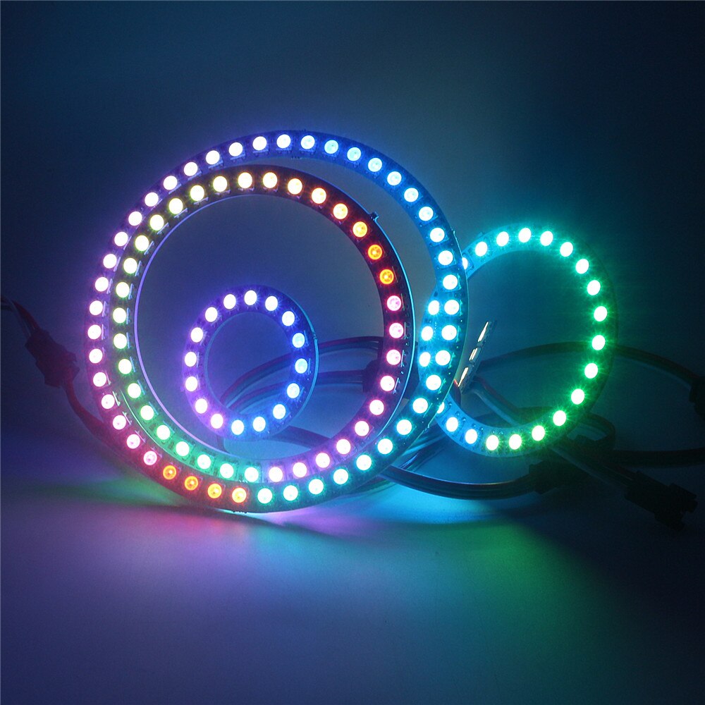 WS2812B DIY LED Ring 8 16 24 35 45 LEDs WS2812B SK6812 Built-in IC 5050 RGB WS2812 Addressable DC 5V LED Module Strip Light