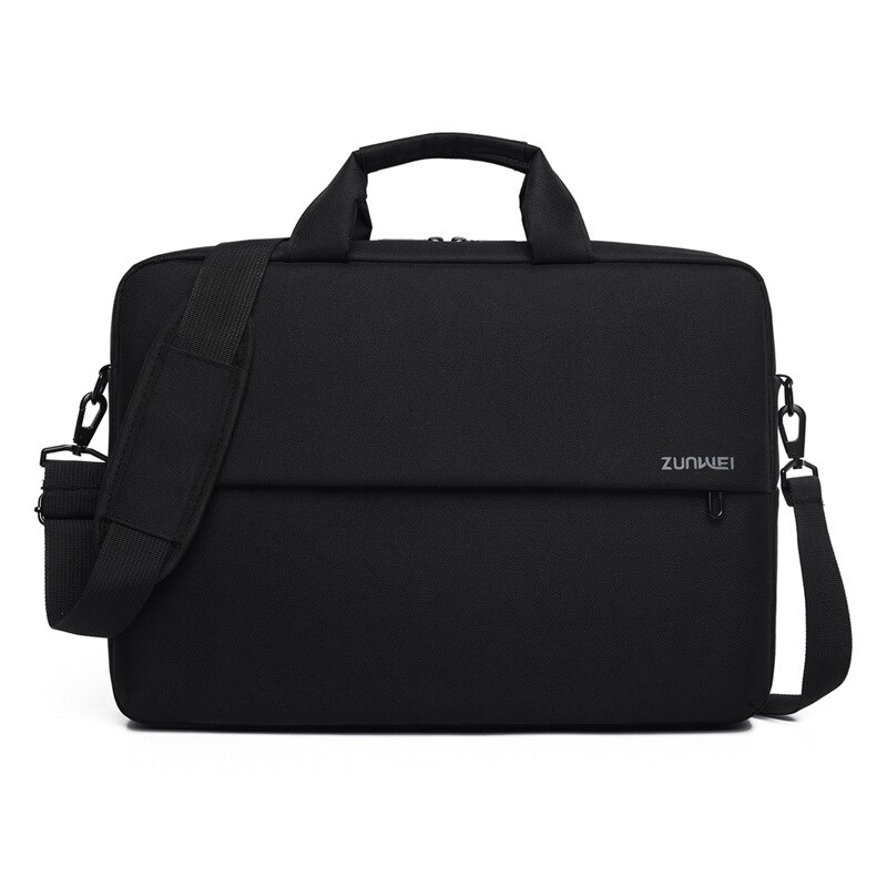 15.6 " bærbar taske unisex dokumentmappe afslappet håndtaske skulder cross body taske vandtæt rejsetaske: Sort 1