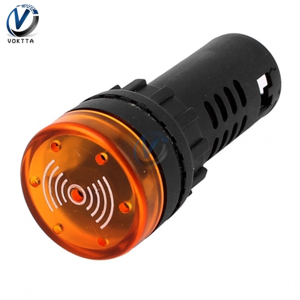 AD16-22SM Flash LED alarme indicateur lumineux Signal lampe Flash Buzzer cc 12V 24V AC 110V 220V lampe d'avertissement rouge vert jaune