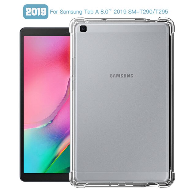 Funda A prueba de golpes para Samsung Galaxy Tab A, cubierta transparente de silicona TPU de 8,0 pulgadas, SM-T290, SM-T295, T297, 8,0 pulgadas: Default Title