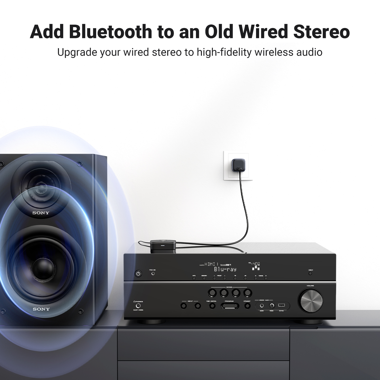 【RU】 UGREEN Bluetooth 5.1 Música inalámbrica Auido 3,5 mm RCA aptX HD Música de baja latencia Bluetooth 5.0 Sonido 3,5 mm 2RCA