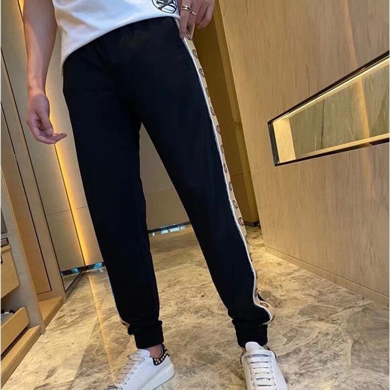 European and American men's trend casual sports trousers all-match drawstring trousers