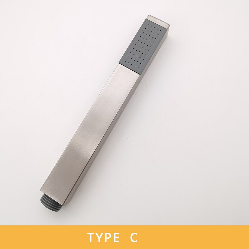 High Pressure Handheld Shower Head with Powerful Shower Spray Matt Metal Stainless Steel Hand Held Showerhead Brushed Finish
