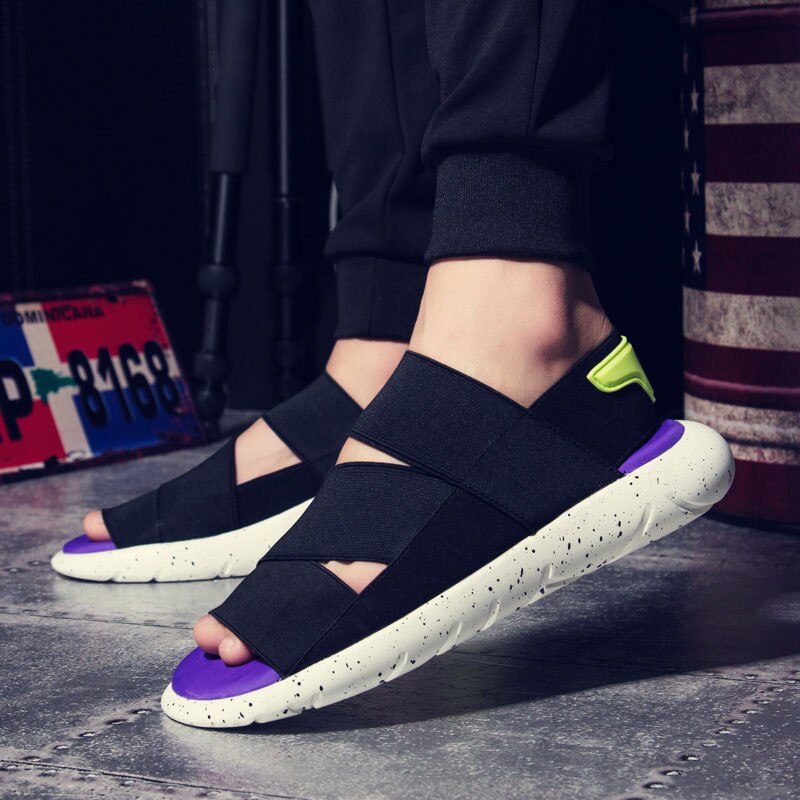 Männer Sommer Schuhe Mann Plattform Sandalen Schwarz Komfortable Herren Gladiator Sandalen für Männer Strand Sandale Zapatillas hombre Urbanas