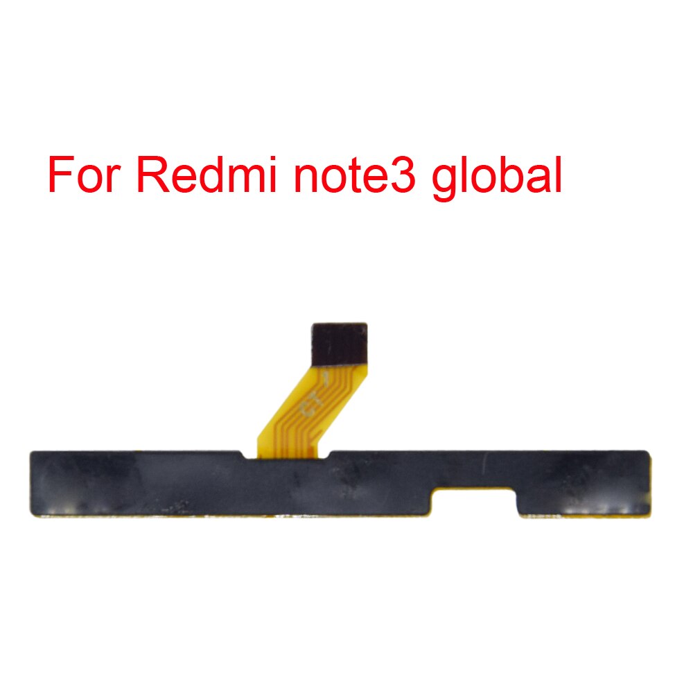 Cable flexible para botón de encendido para Xiaomi Redmi pro 4pro S2 3X 4X 4A 5A 3 4 5 pro, botón de encendido/apagado, Ket Flex para note 2 3 4 5, 1 Uds.: For note 3 global