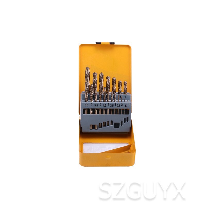 Multi-especificação industrial conjunto de broca ferramenta conjunto de broca de torção de cobalto punho reto hit broca de ferro de aço inoxidável