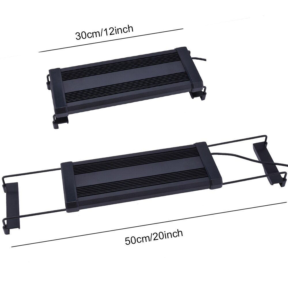 Led akvaarion valaistus 30cm-50cm säiliölle ultra ohut kasvaa valaisin valkoinen sininen vihreä punainen valo akvaario led valo  d30