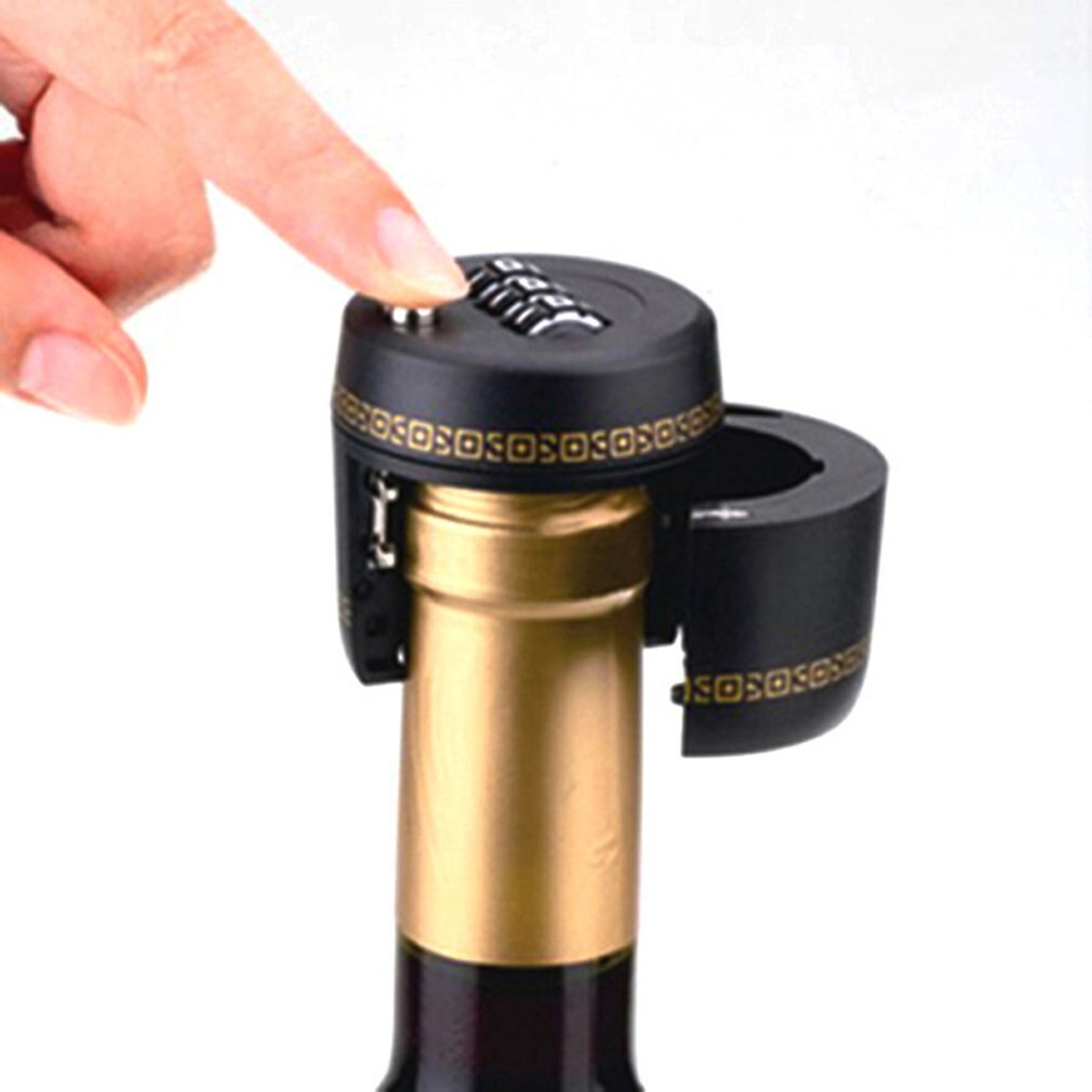 Plastic Bottle Password Lock Combination Lock Wine Stopper Vacuum Plug Device Preservation For Furniture Hardware