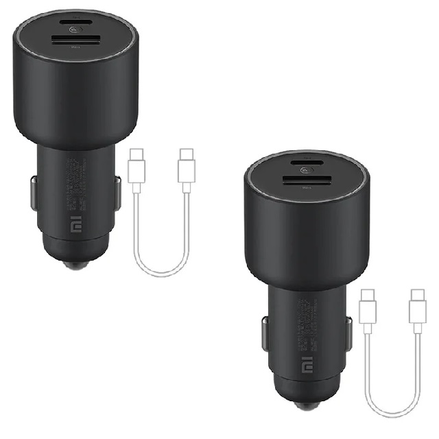 NEUE Original Xiaomi Auto Ladegerät 100W Dual USB Typ-C Ladung Drahtlose Mi Auto Ladegerät 100W USB-A USB-C Dual Ausgang LED Power: green
