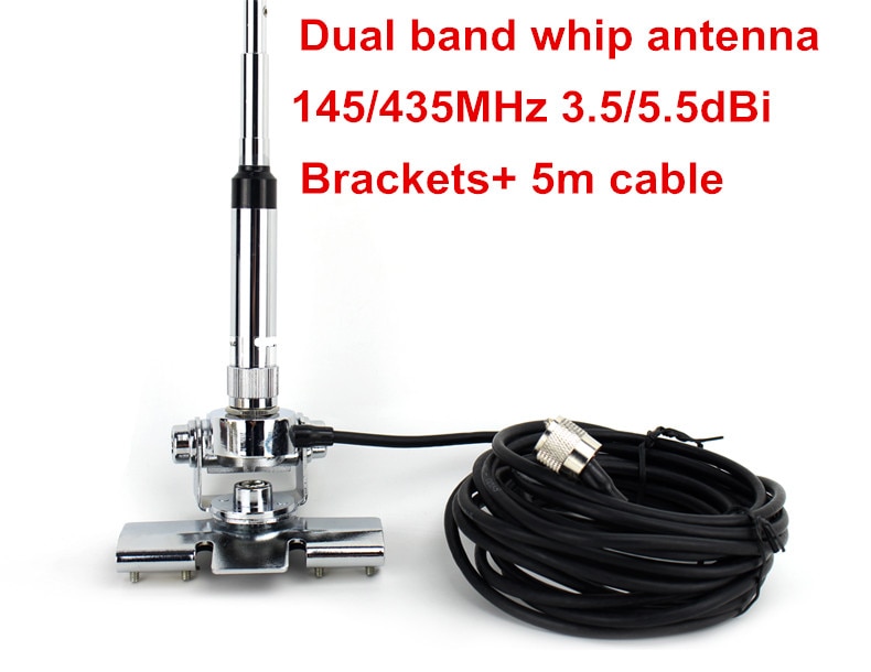 OSHINVOY Dual band high gain locomotief zweep antenne 145 435M UV zweep antenne Mobiele radio dual band zweep antenne