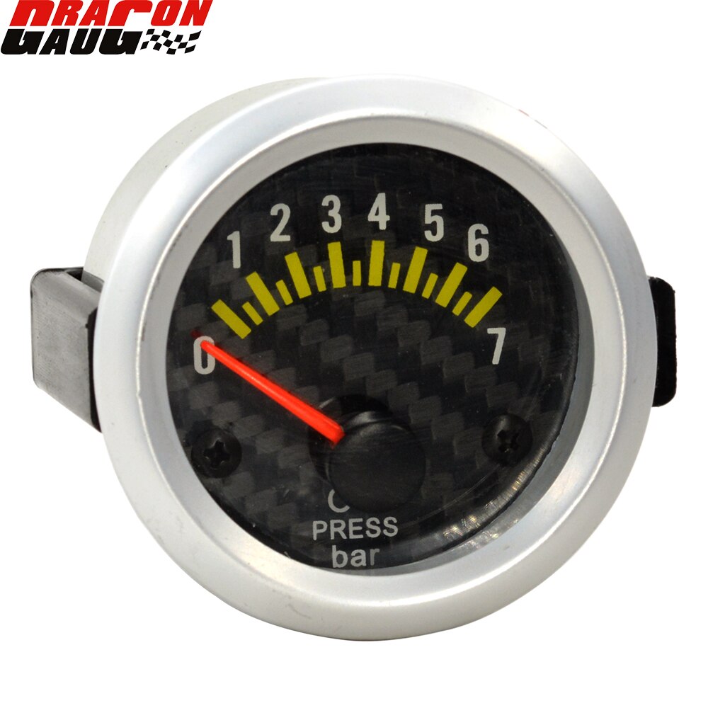 Dragon 2" 52mm Auto Oil Pressure Gauge 0-7 KG Car Racing Speedboat Instrument Pointer Meter