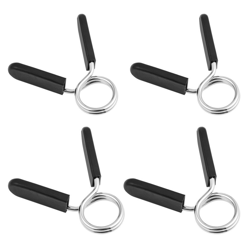CLISPEED 4PCS 25mm/28mm Dumbbell Barbell Clamps Spring Clip Collars for Powerlifting Cross Fit Weightlifting Gym