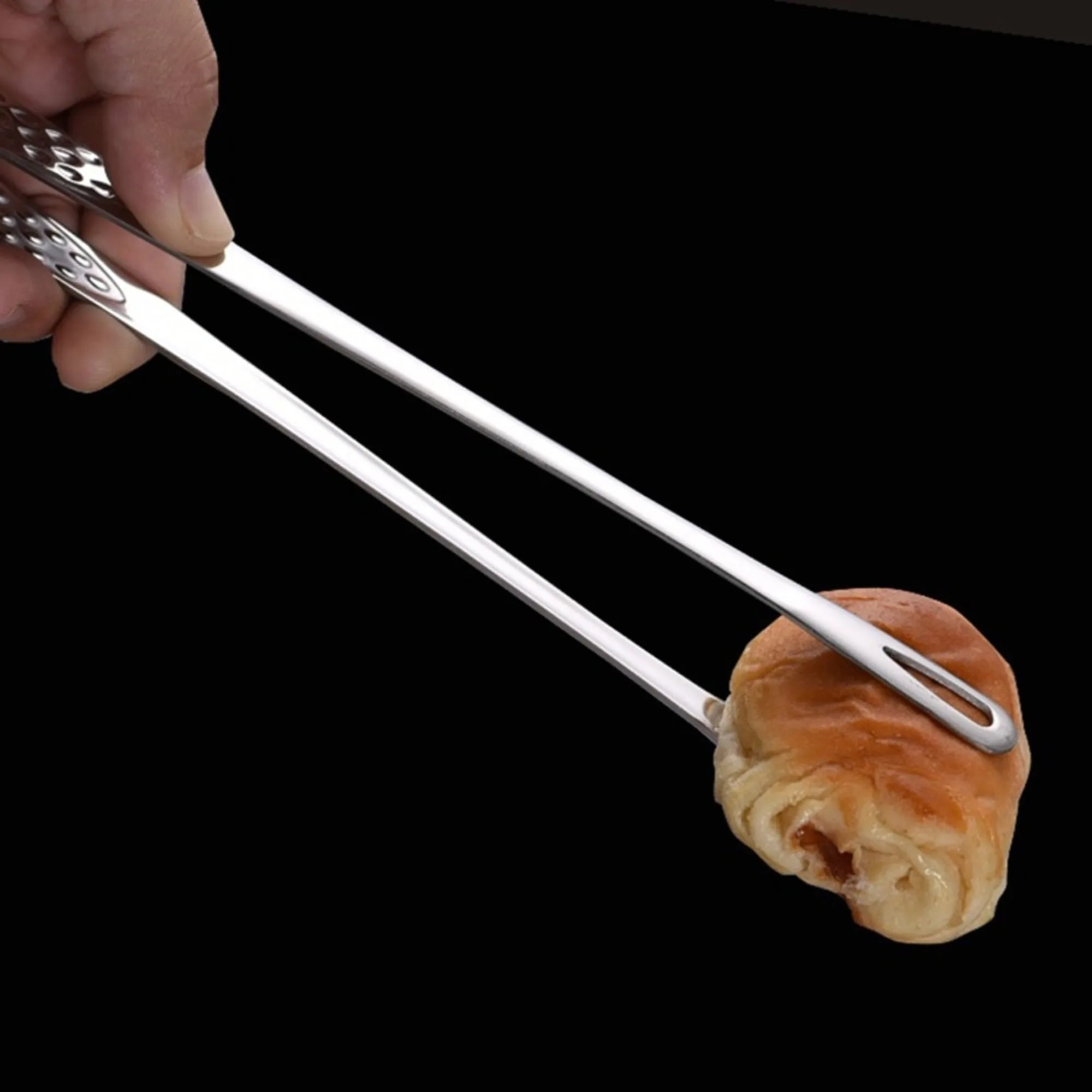 Pinzas para alimentos de acero inoxidable JJYY 304, pinzas antideslizantes para barbacoa con mango largo, pinzas para carne, herramientas de cocina, accesorios de cocina