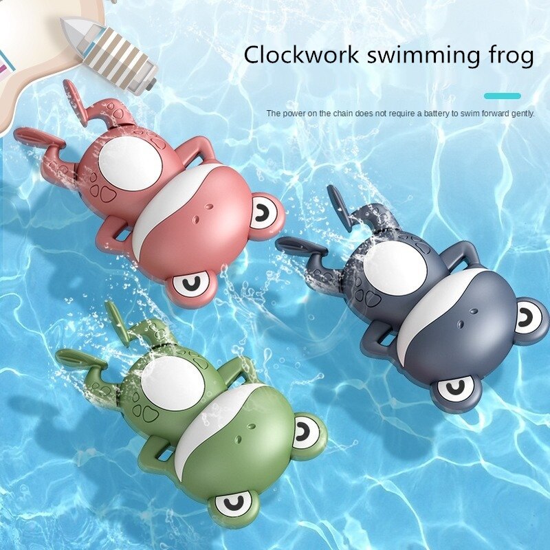 1PCS Cute Cartoon Animal Bath Toy for Baby Beach Pool Wound-up Chain Clockwork Kids Toy Baby Shower Interactive Toys for Kids