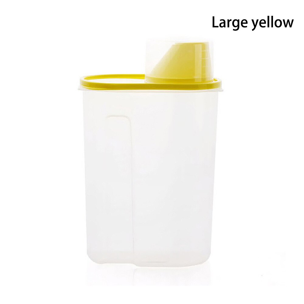 Boîte de rangement pour aliments, bacs, céréales sèches, pâtes, farine, distributeur, conteneur, organisateur, boîtes, gain de place, distributeur: Jaune