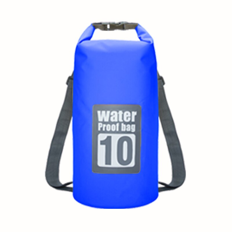 5L/10L/15L/Wasserdichte Taschen Trockenen Tasche PVC Wasserdichte Rucksack Sport Tasche Rafting Schwimmen Rucksäcke Undurchlässig Trockenen tasche # ED: 10L Blue