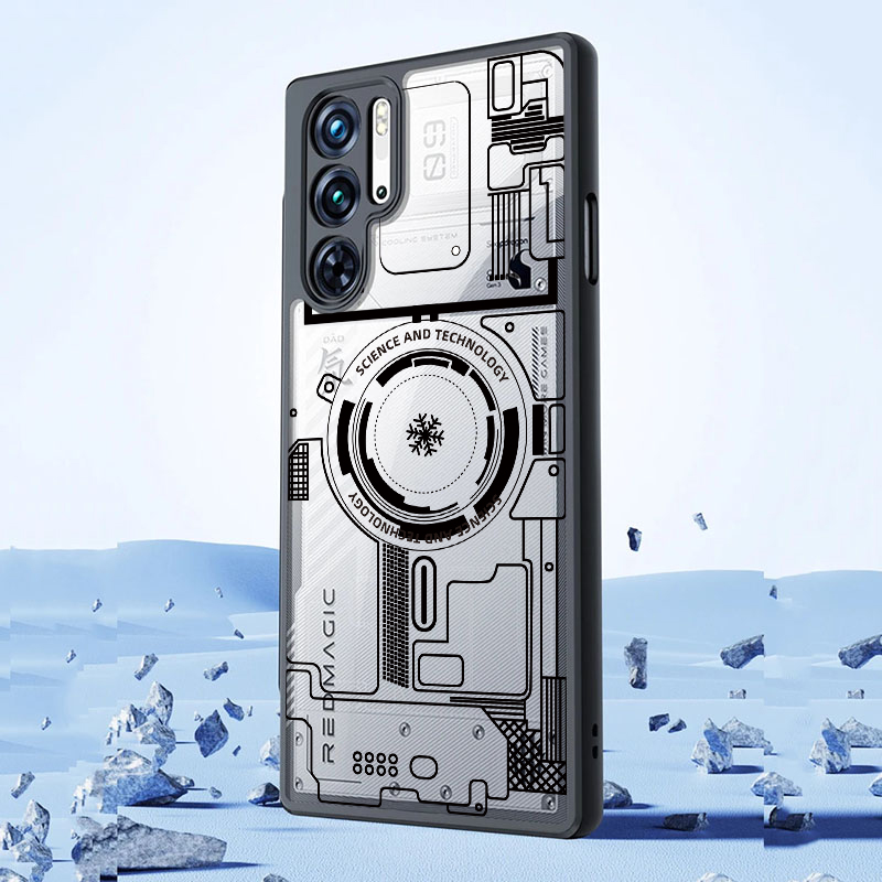 Transparent Phone Case For Red Magic 10 Air 10S 11 11s 9 9S 8 8S Pro Plus Shock Fall Prevention Acrylic Case 2.Circuit
