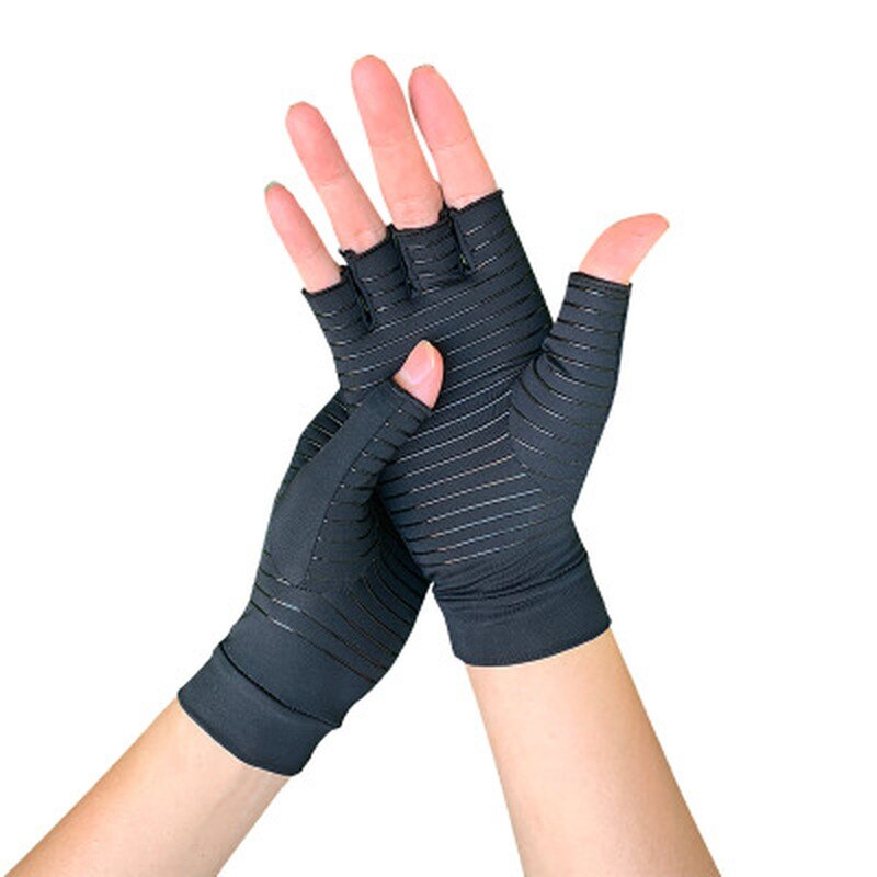 1 Pair Arthritis Gloves Premium Arthritic Joint Pain Relief Hand Gloves Therapy Open Fingers Gloves Therapy Wrist Support