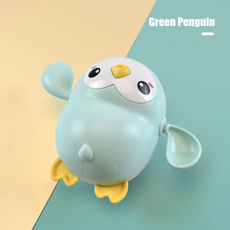 Nuovi giocattoli per bambini anatre da bagno per bambini piscina bagno giocattolo gioco acqua orologio da bagno vasca da bagno piccola anatra carina giocattoli per bambini: Green Penguin