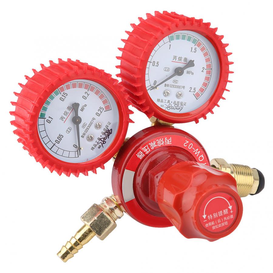 Propane Reducer Meter YQW-02 Zinc Alloy Propane Pressure Gauge Welding Cutting Parts Propane Pressure Reducer
