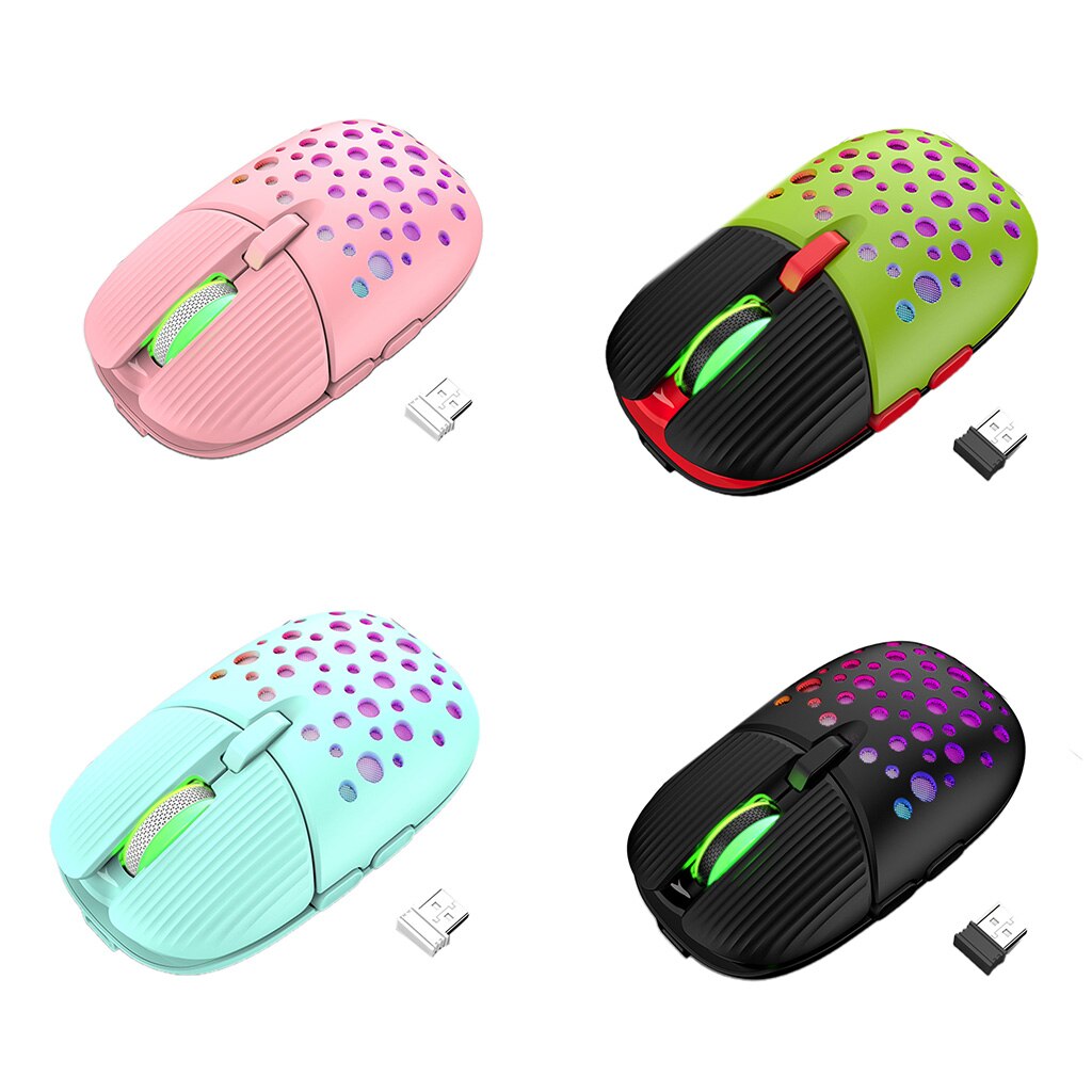 Mini Silent Wireless Optical Cartoon Mouse Mouse 3200dpi Ergonomic Computer Accessory Rechargeable Luminous