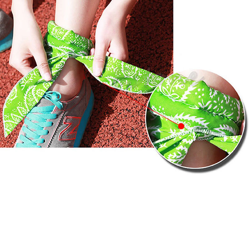 Enfriador de cuello de verano, bufanda para el cuerpo, envoltura refrescante, corbata, diadema deportiva, recién en oferta, bufanda Vogue estampada de Color sólido para jóvenes: Verde