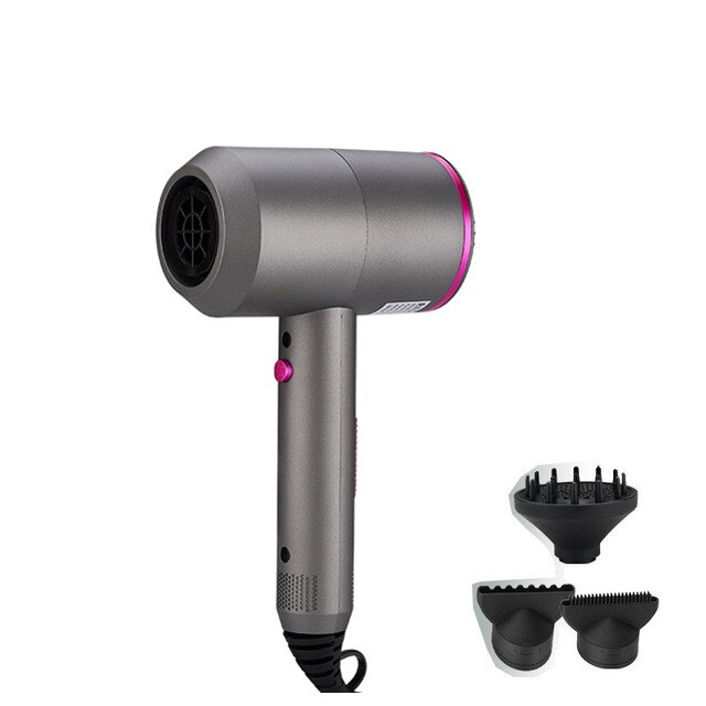 Hair Dryer 2000W High Power Styling Tools Solon Blow Dryer and Cold Wind Greenhair dryer Volumizer hammer dryer: Gray / US