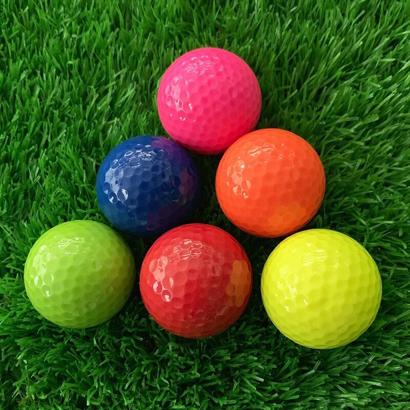 CRESTGOLF 6pcs/Pack Colorful Mini Golf Balls Two Piece Golf Practice Balls Training Golf Pelotas