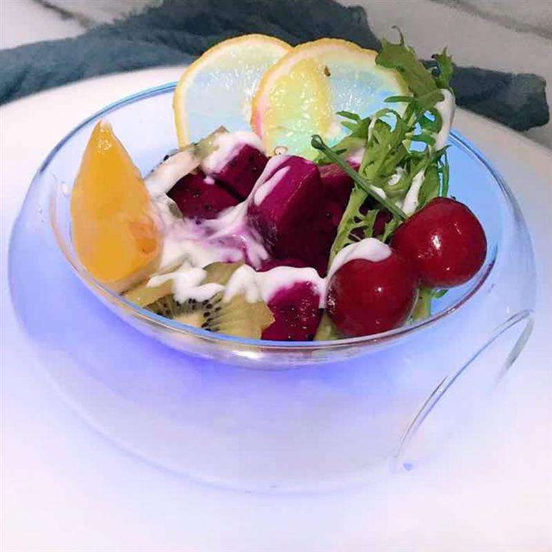 1pc molekylær køkken skål delikat salatskål gennemsigtig glasskål kunstnerisk undfangelse glas bordservice frugtskål fo