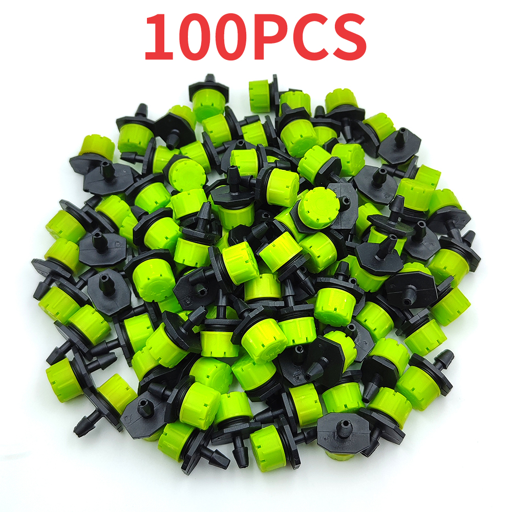 WUJIE 30-800X Garden Drip Irrigation Dripper 1/4'' Adjustable Watering System Emitter Nozzle 4/7mm Hose for Greenhouse Flower: Blue