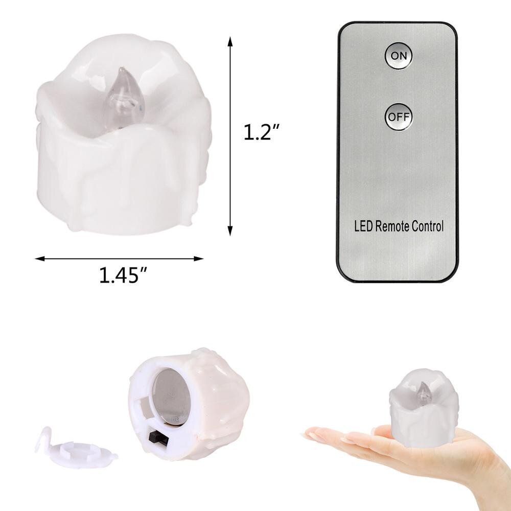 24pcs Battery Votive Candles With Remote,Remote Led Candles,Small Tea Lights,Party Candles,Electronic Candles Remote