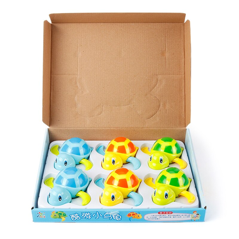 Single Cute Cartoon Animal Tortoise Classic Baby Water Toy Infant Swim Turtle Wound-up Chain Clockwork Kids Beach Bath Toys