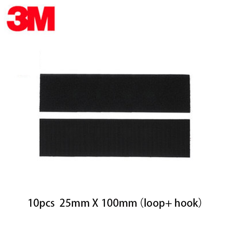 10PCS 3M Double-sided Adhesive Velcros Strong Self-adhesive Hook and Loop Tape nylon sticker velcros Glue for DIY fixing automob: black 25mm x 100mm