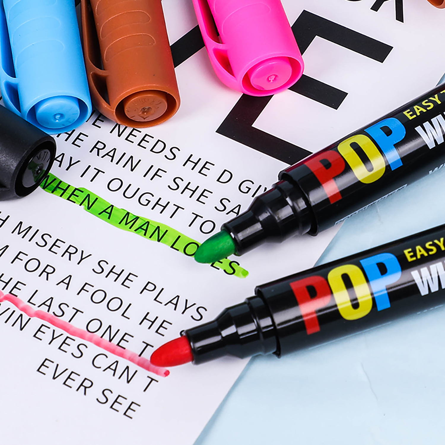 Dry Erase Markers For Whiteboards, Chisel Tip, Low-Odor, Assorted Colors, Pack of 12