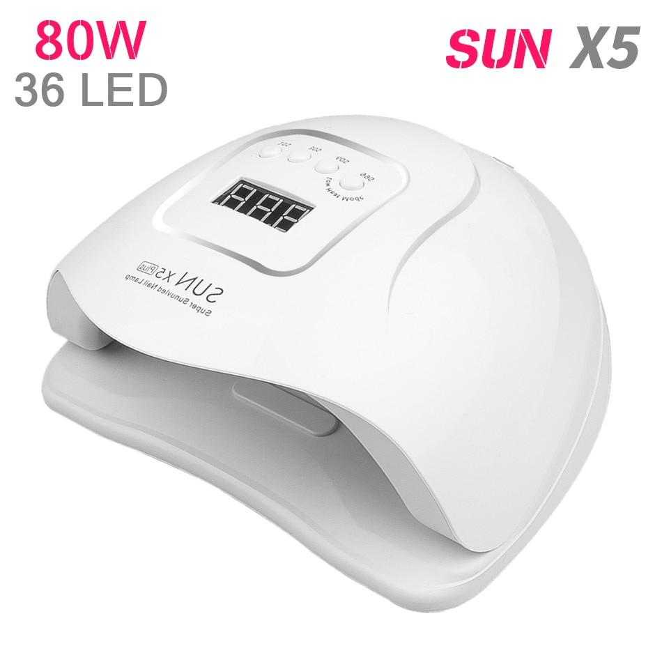 Zon 5X Plus Uv Led Lamp Voor Nagels Droger 80 W/36 W Ice Lamp Voor Manicure Gel Nail lamp Drogen Lamp Voor Gel Vernis