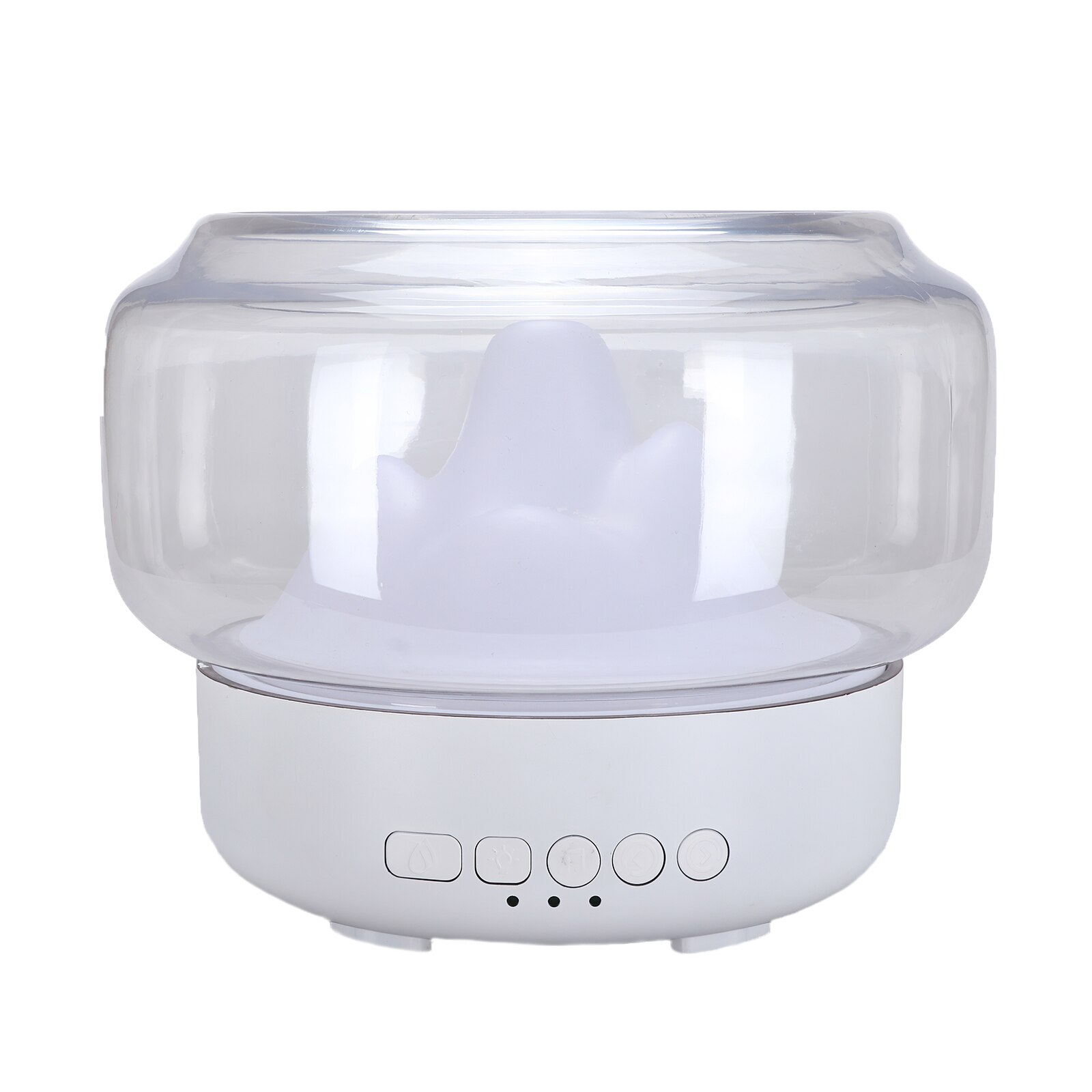Landscape Humidifier 350ml Essential Oil Aroma Diffuser Mountain View Ultrasonic Humidifier Bluetooth With Warm Color Light: white