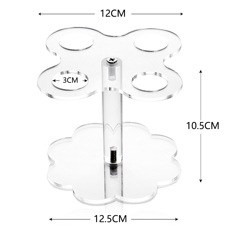 4/6/8/16 Holes Ice Cream Display Stand Transparent Acrylic Cones Sushi Roll Holder Cupcake Dessert Holder display Stand Party: 4 holes
