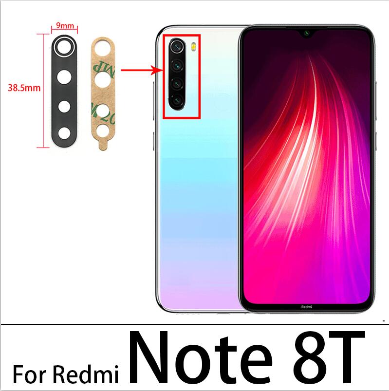10Pcs/lot Redmi Note 10 Rear Back Camera Glass Len With Glue Sticker For Xiaomi Redmi Note 5 6 7 8 8T 9S 9 10 Pro Max Glass Lens: Note 8T