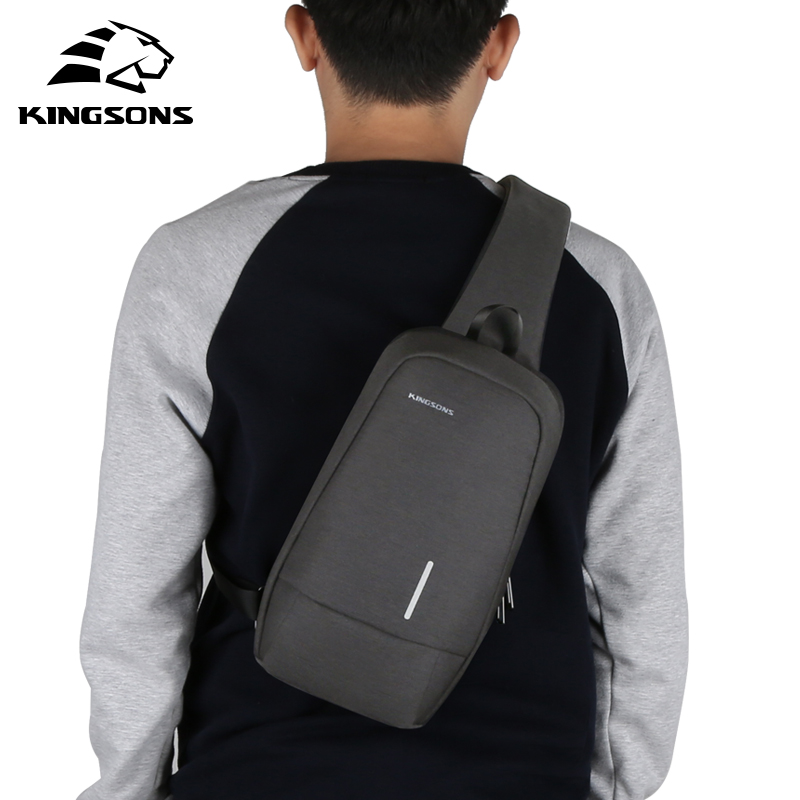 Kingsons Male Shoulder Bags Crossbody Bags Men Anti Theft Chest Bag School Summer Short Trip Messengers Bag