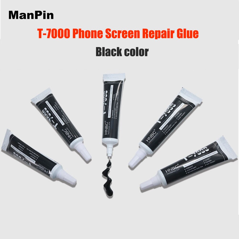 15ml t7000 schwarze klebestellen für lcd-bildschirmrückseite, akkuabdeckung, blende, rahmen, verzogene kanten, klebstoff, metall, diy-werkzeuge für tablets und mobiltelefone