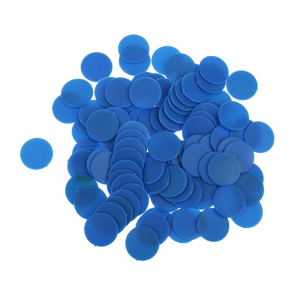 100 Opaque Plastic Board Game Counters Tiddly winks Numeracy Teaching 4 Colors: Blue