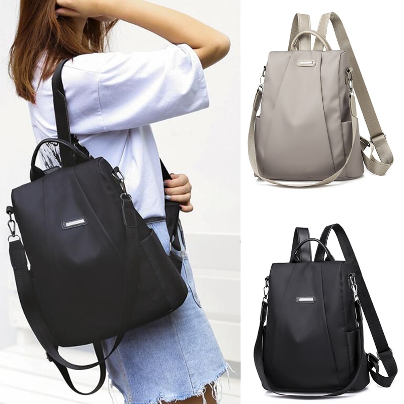 Women's Portable Anti-theft Travel Backpack Girls Casual Nylon Lager Capacity Shoulder Bag Schoolbag